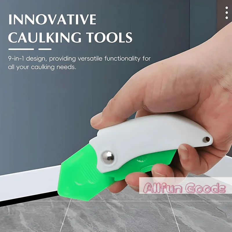 Glue Scraper Nine-in-one Multi-function Scraper Glass Glue Trimmer Sealant Applicator Scraper For Tile Window Grout Edge Removal view 2