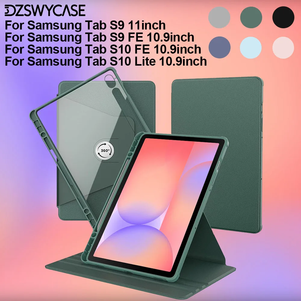 

Case Compatible with Samsung Galaxy Tab S10 / S9 FE / S10 Lite 10.9 inch / S9 11 inch, 360 Degree Rotation Protective Cover