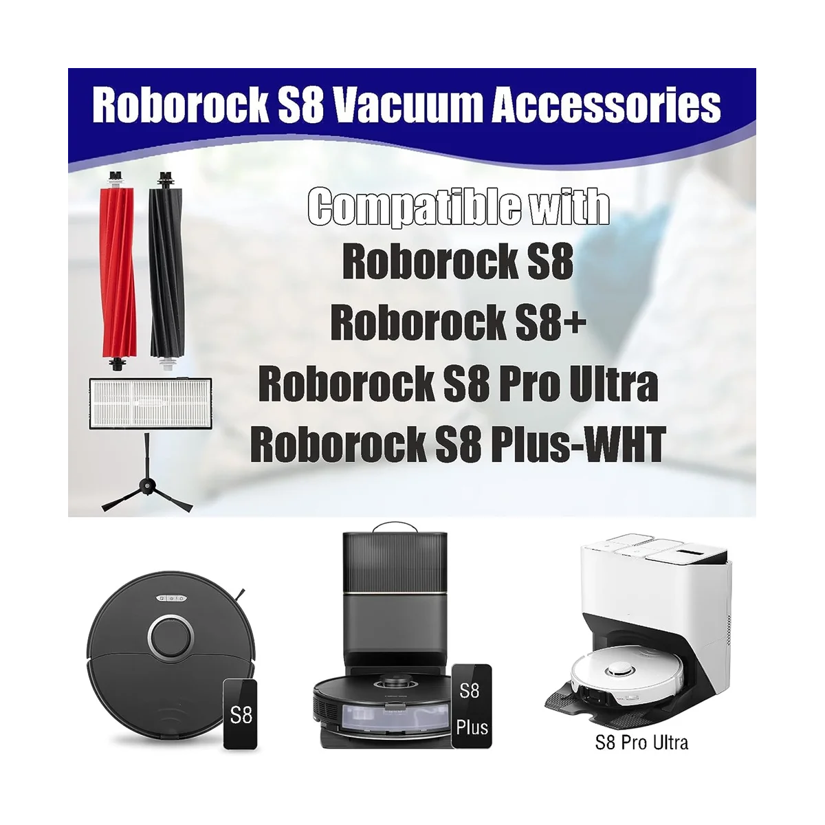 For S8 S8+ S8 Pro Ultra S8 Plus Robot Vacuum Cleaners Main Side Brush Hepa Filter Spare Parts