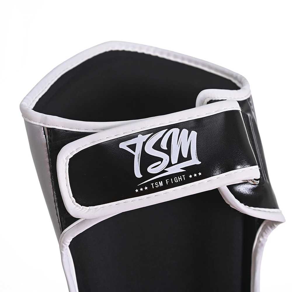 TSM Professional Thick Combat Leg Guard Boxing Shin Guard Sanda Combat Leg Guard Board with Instep Muay Thai Training Equipment