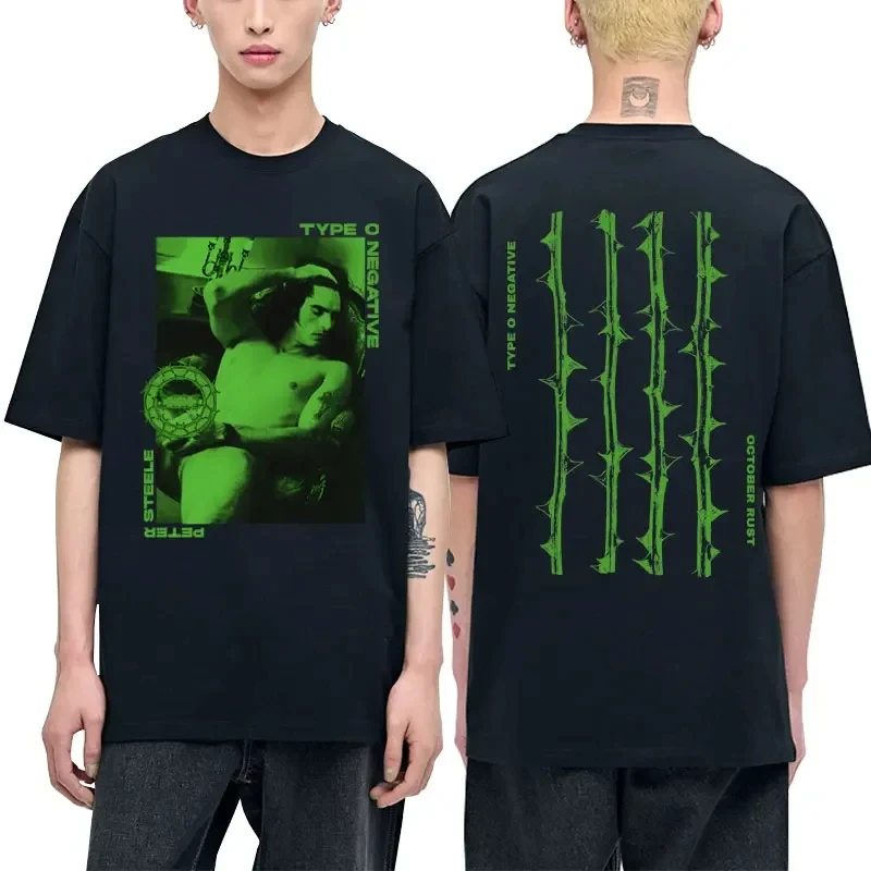 Type O Negative Art Aesthetic T Shirt Male Fashion Cotton Tshirt Men Women Vintage Rock Band T-shirt Men\'s Retro Oversized Tees