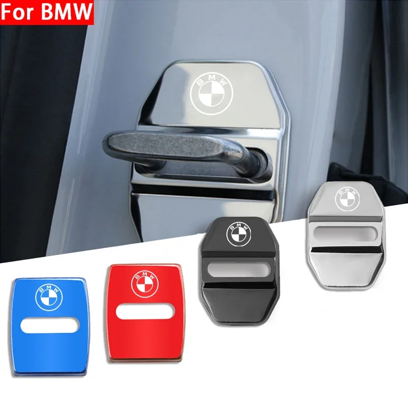 4Pcs 3D Car Door Lock Cover Accessories For BMW X1 X2 X3 X5 X4 X6 X7 G30 G20 G32 G11 G12 F40 F30 F20 F10 F34 F07 F44 F45 G15 G16