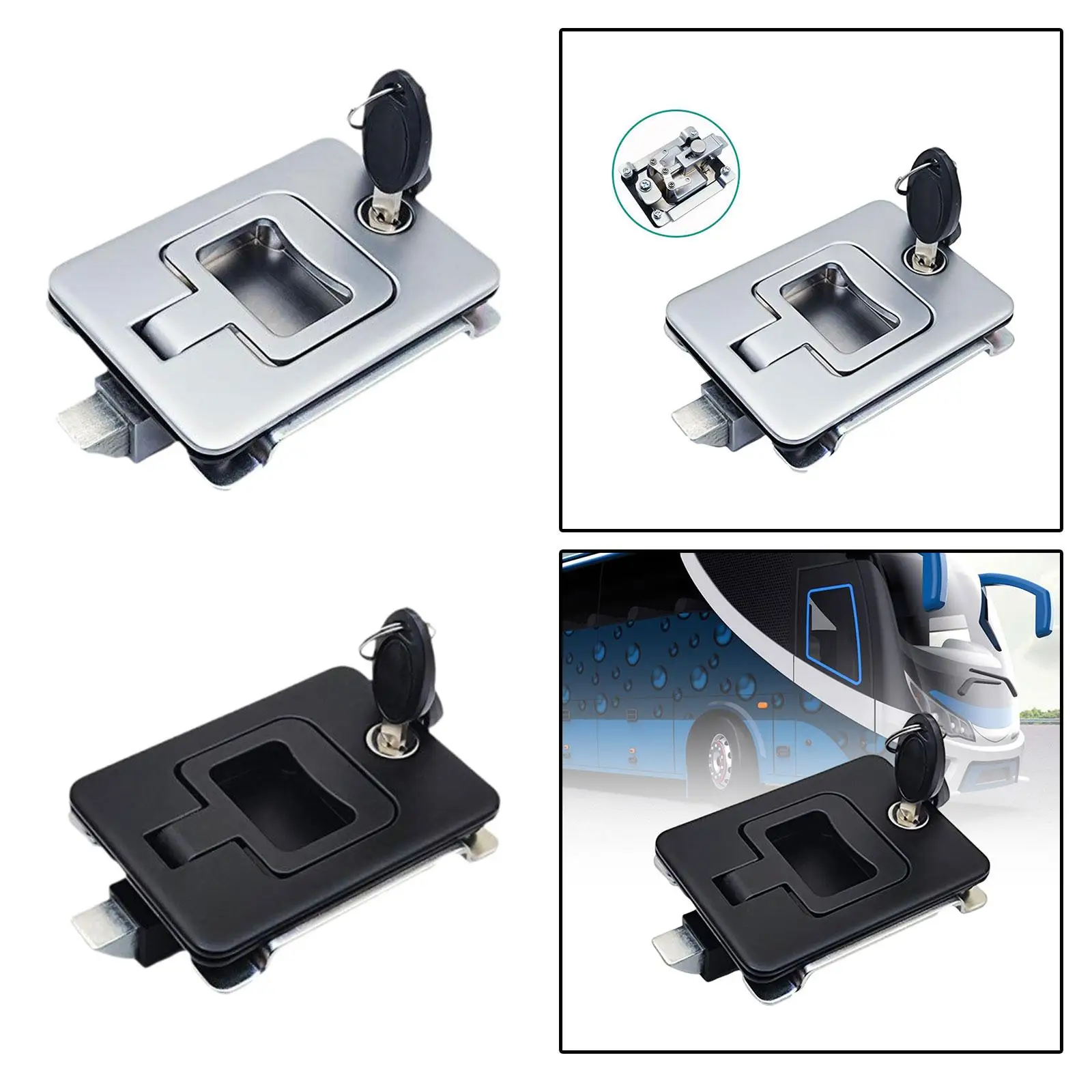 

Universal RV Door Lock Zinc Alloy Handle Compartment Lock for Trailer Toolbox Pickup Camper Travel Accessories