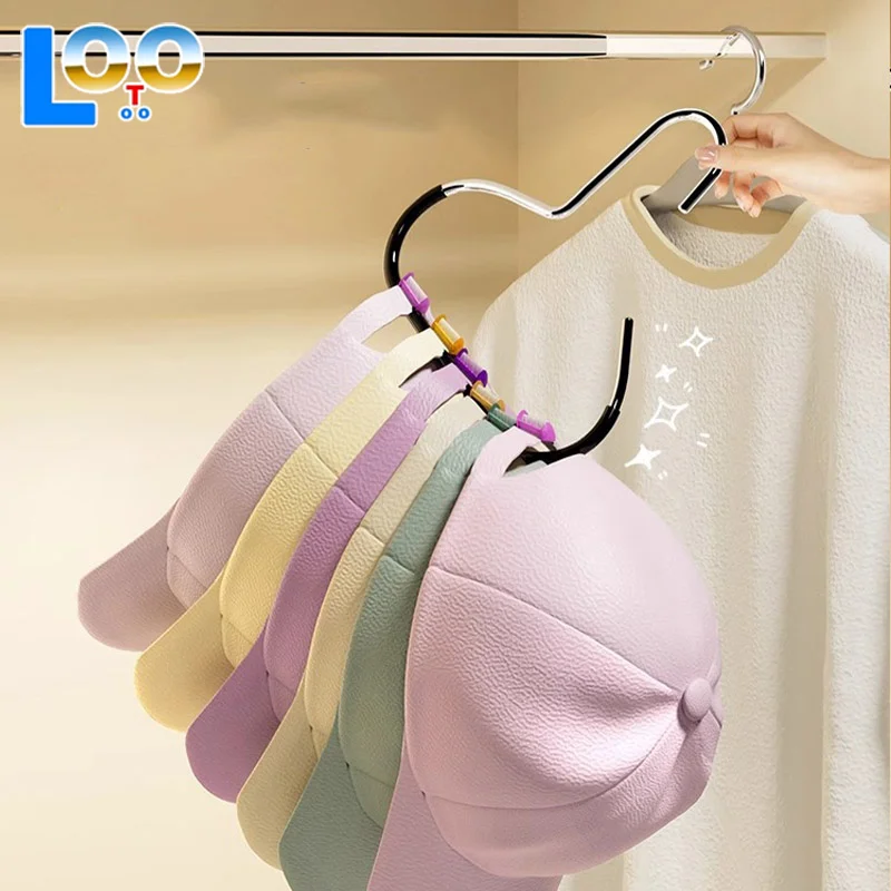 10pcs วงกลมแหวนแขวนหมวก 8 หมวกชั้นวางเบสบอลหมวก Organizer ผ้าพันคอผ้าเช็ดตัว Tie ผู้ถือสําหรับตู้เสื้อผ้าประหยัดพื้นที่