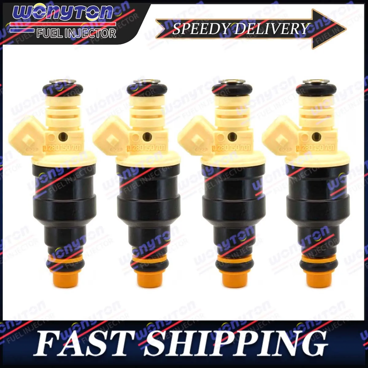 

4 x Fuel Injectors 0280150701 FOR FIAT PUNTO GT UNO 128 SOHC 136PS 1.4 8V TURBO