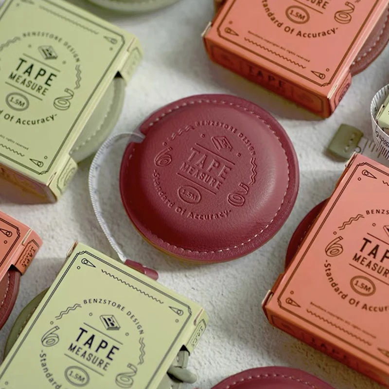 

Ретро-рулетка из кожи, 1.5 м, круглая, мягкая, для измерения обхвата талии в дюймах и сантиметрах, линейка для измерения параметров тела.