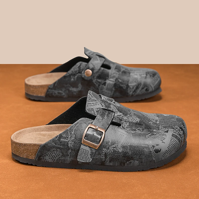 

Toe Protection Men Summer Slippers Anti Slip Anti Collision Design Student Daily Outdoor Walking Shoes