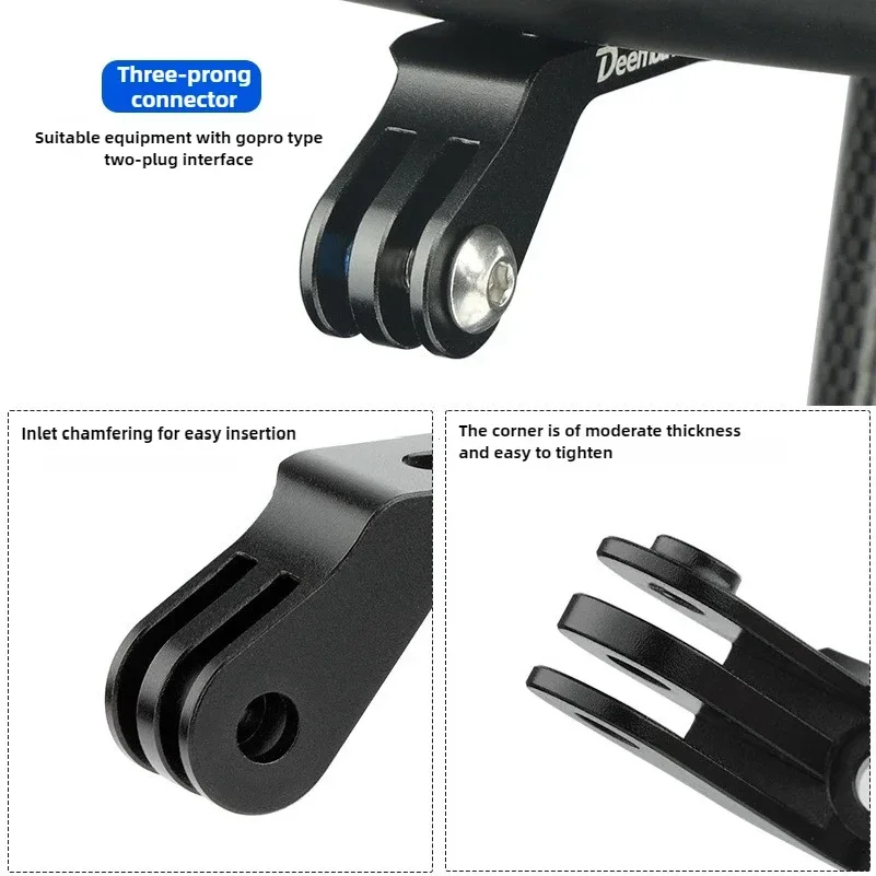 Bicycle Integrated Handlebar Extension Mount Bicycle Computer Gopro Sports Camera Front Light Bracket Aluminum Extension view 5