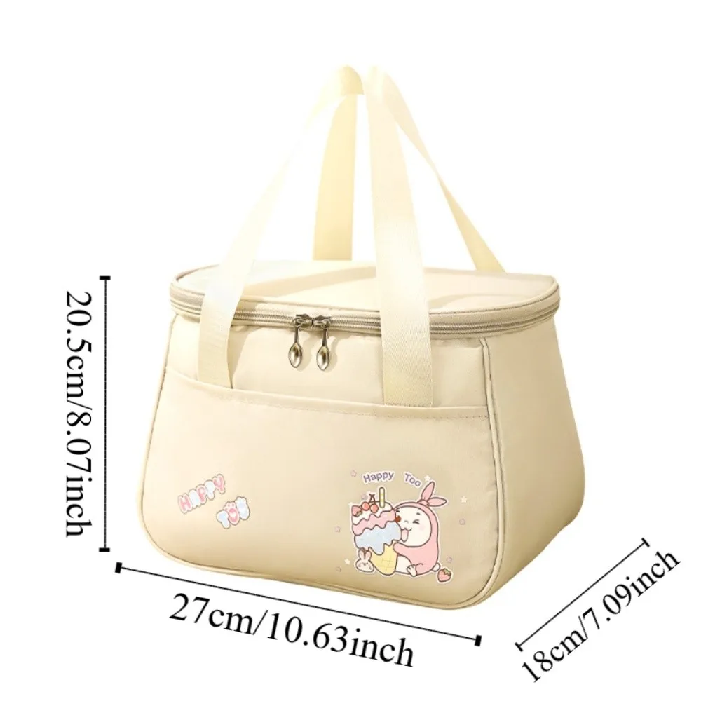 Fashion Cute Insulated Thermal Bag Waterproof Large Capacity Cartoon Lunch Bag Student Office Worker Picnic Handbag Camping