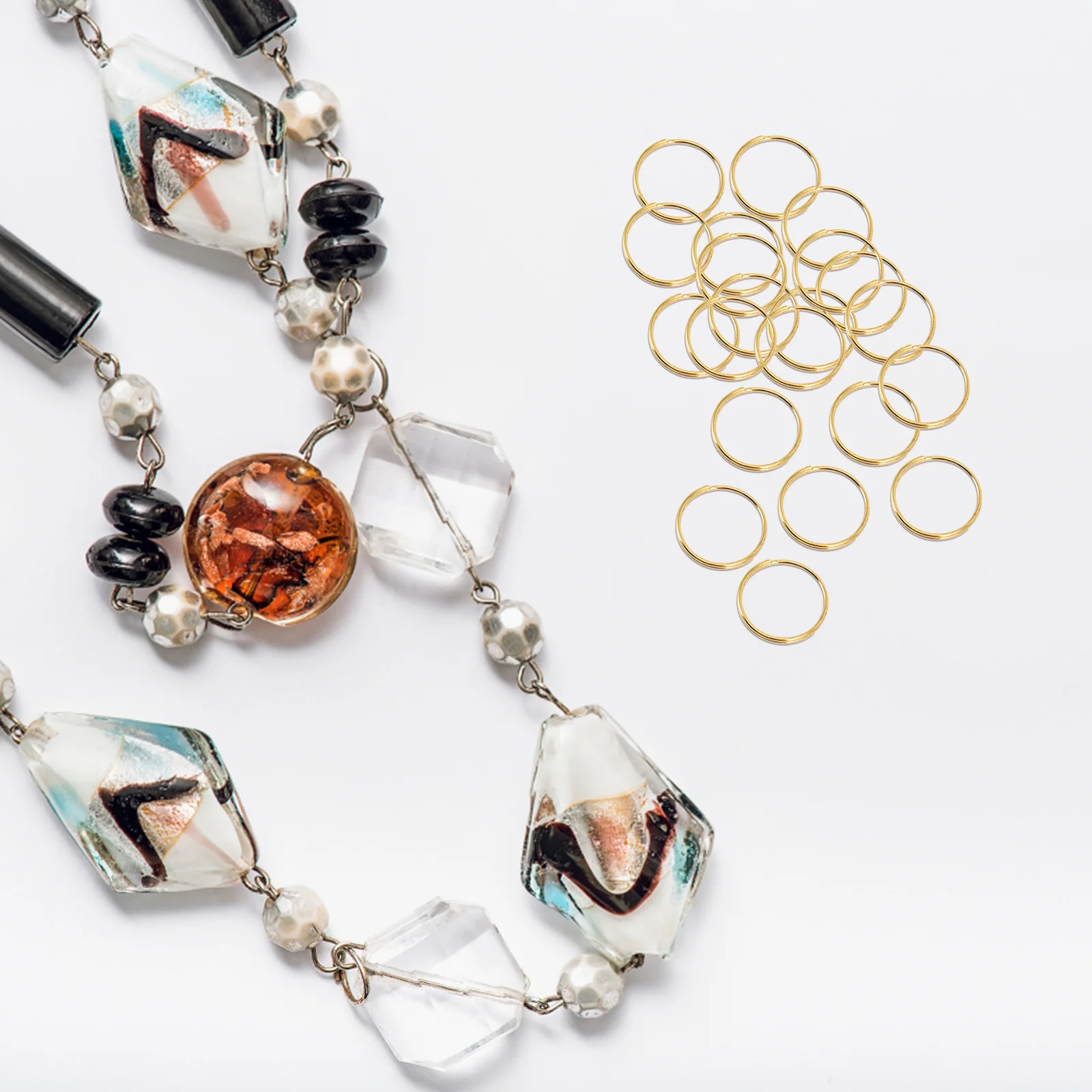 

300pcs Stainless Steel Bead Curtain Light Fixture Connector Ring For Chandelier Pendant Crystal Ball Diy Lamp Parts Chandelier