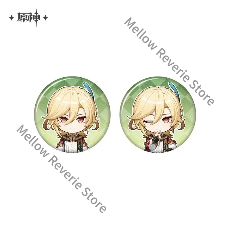Genshin Impact Tinplate Emblem Gorou Collei Candace Barbara Kaveh Series Mini Badge Set Gift Goods Ambitus Colleagues Cosplay
