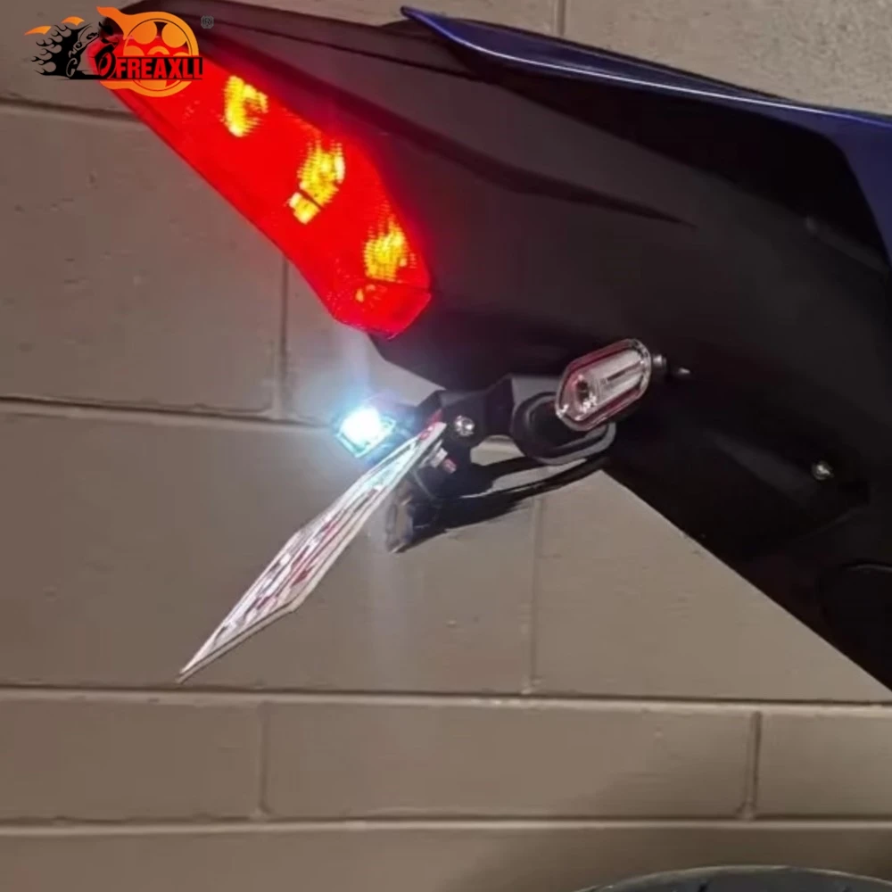 For Yamaha YZF R3 R25 YZFR3 MT-03 MT 03/25 MT03 MT25 2014-2026 License Plate Holder Bracket Rear Tail Tidy Fender Eliminator Kit