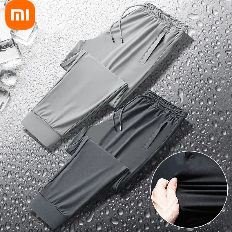 New Xiaomi YOUPIN men's quick-drying ice silk Nine-points pants summer skin-friendly breathable Cool thin sports casual pants