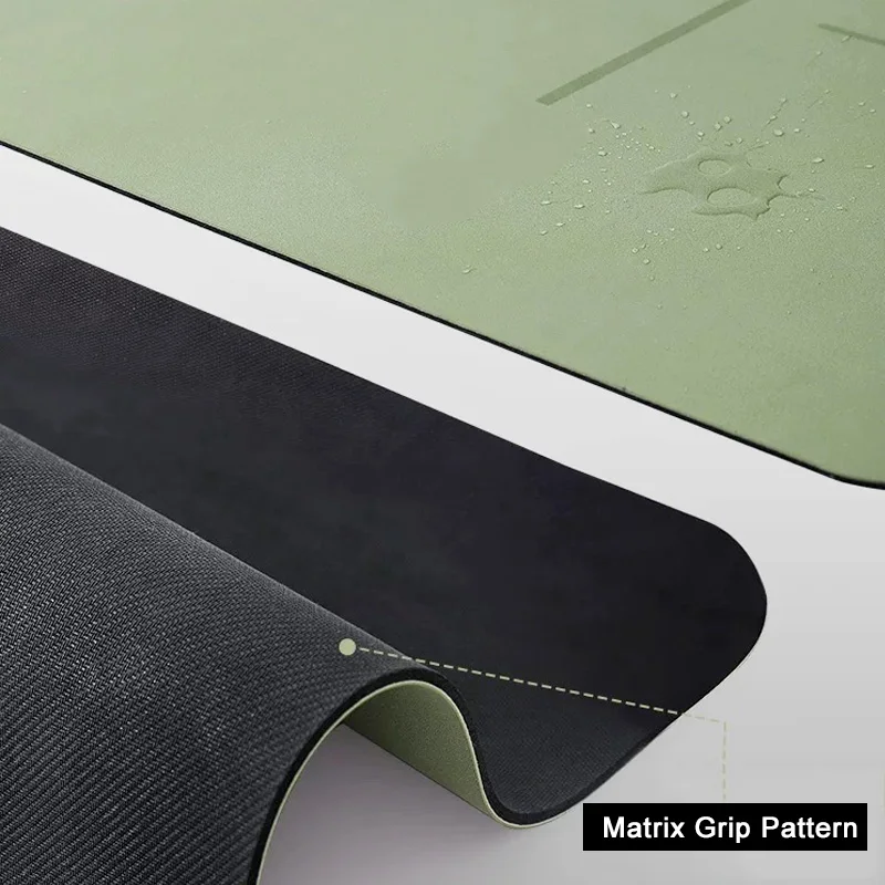

High Quality Custom Matte Texture Eco-friendly 5mm Thick Leather Natural Non-Slip Rubber PU Exercise Fitness Yoga Mat