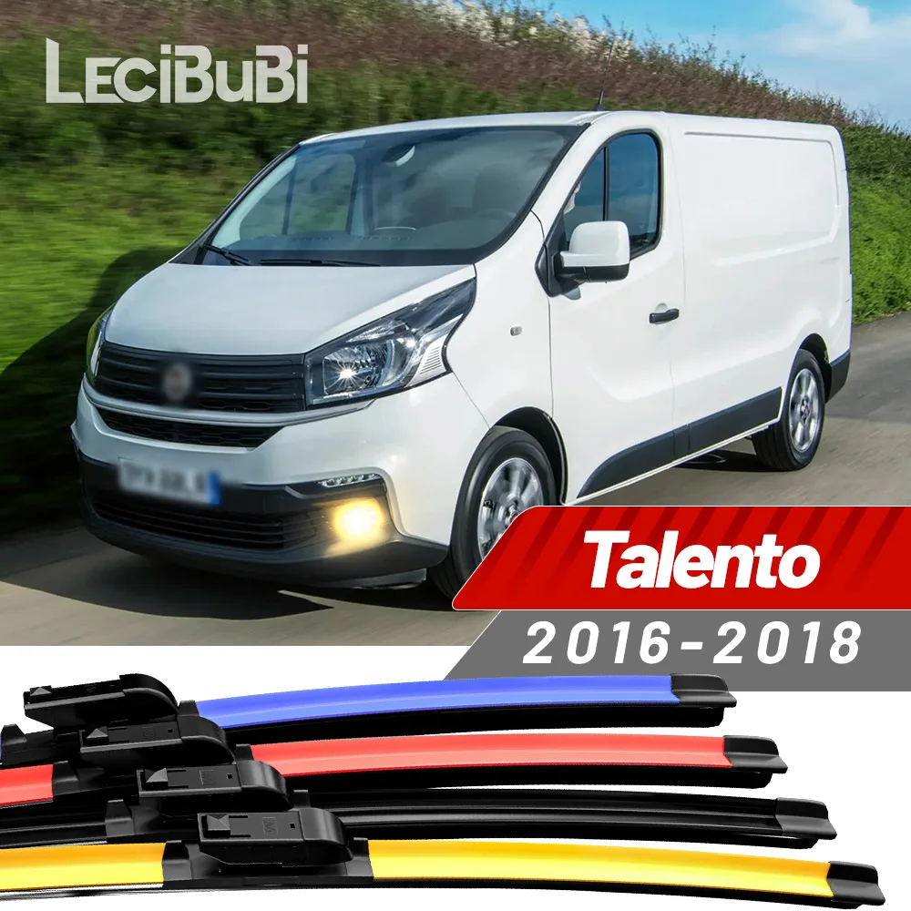 2 Stück für Fiat Talento 2016–2018 2017, Frontscheibenwischerblätter, Scheibenwischer