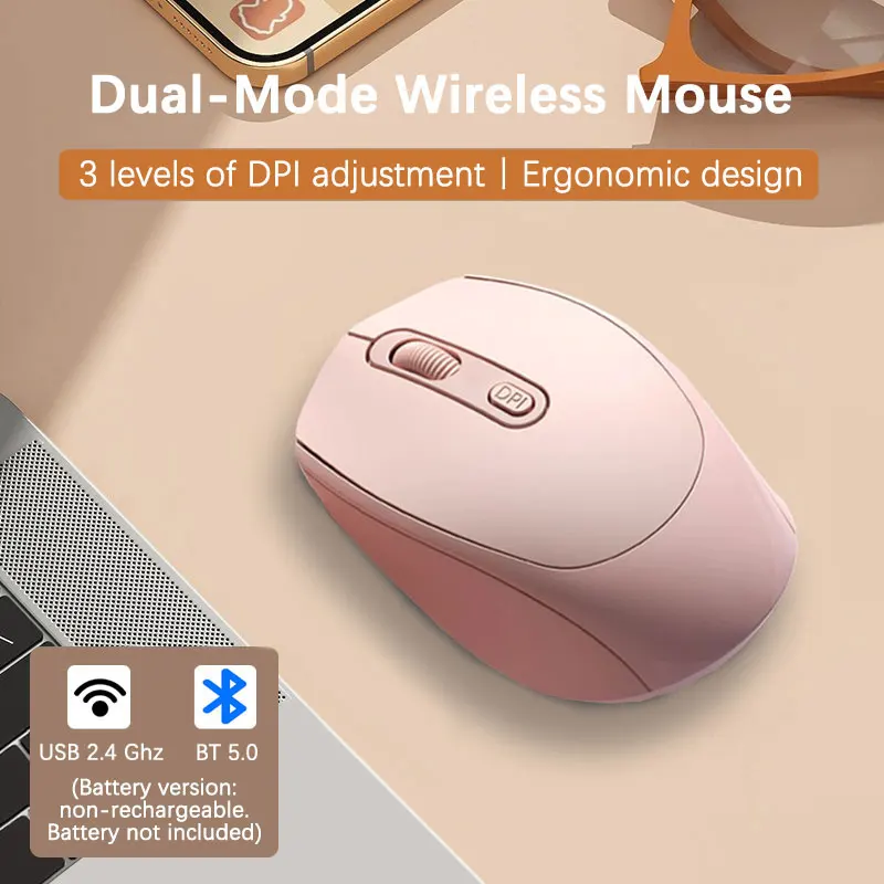 

Wireless Mouse, 3 adjustable DPI, Ergonomic, 2.4G Mouse with USB Receiver Portable Computer Mice for PC, Tablet, Laptop Notebook