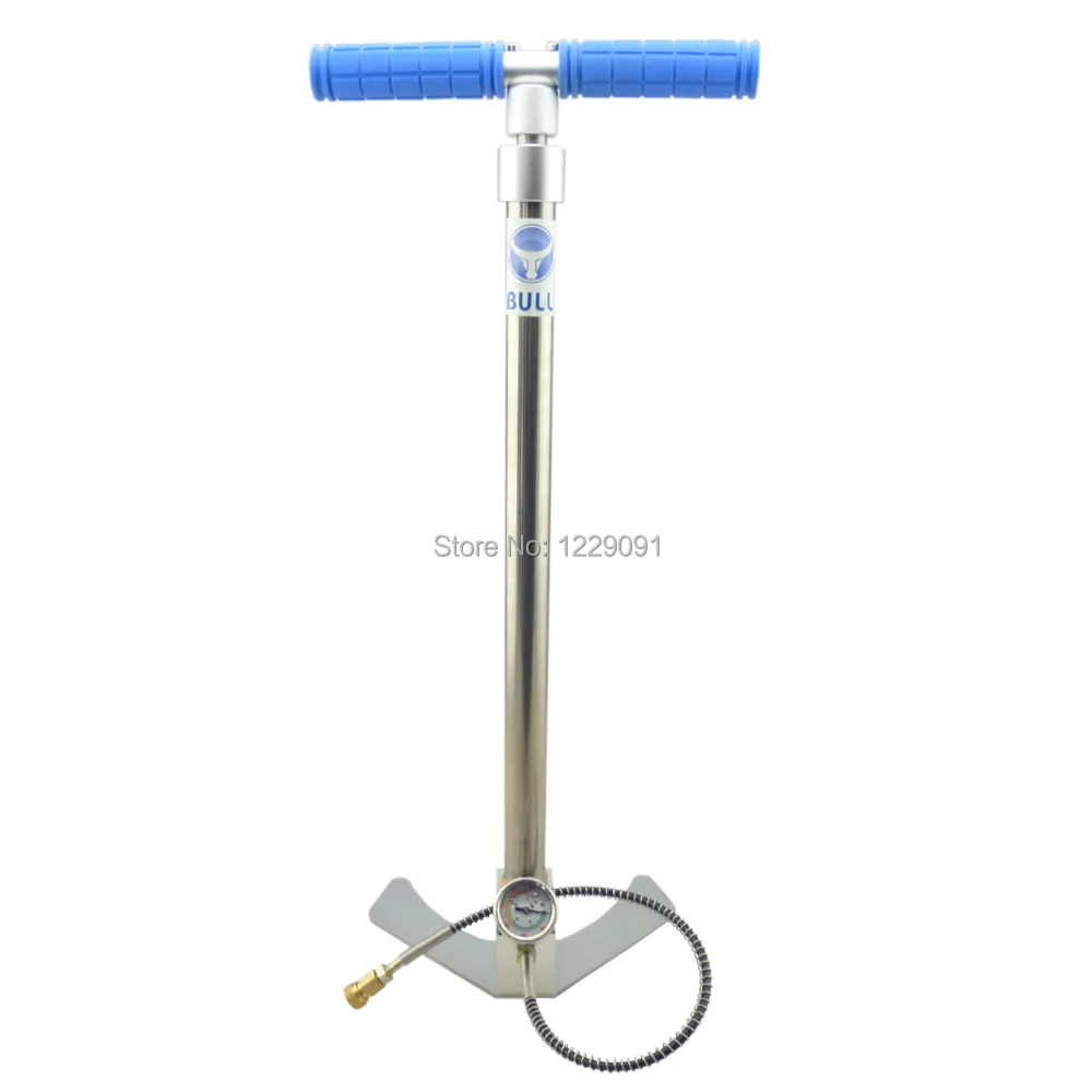 

Blue color, BULL high pressure PCP hand air pump, coming with Valve Gauge & Hose-factory outlet