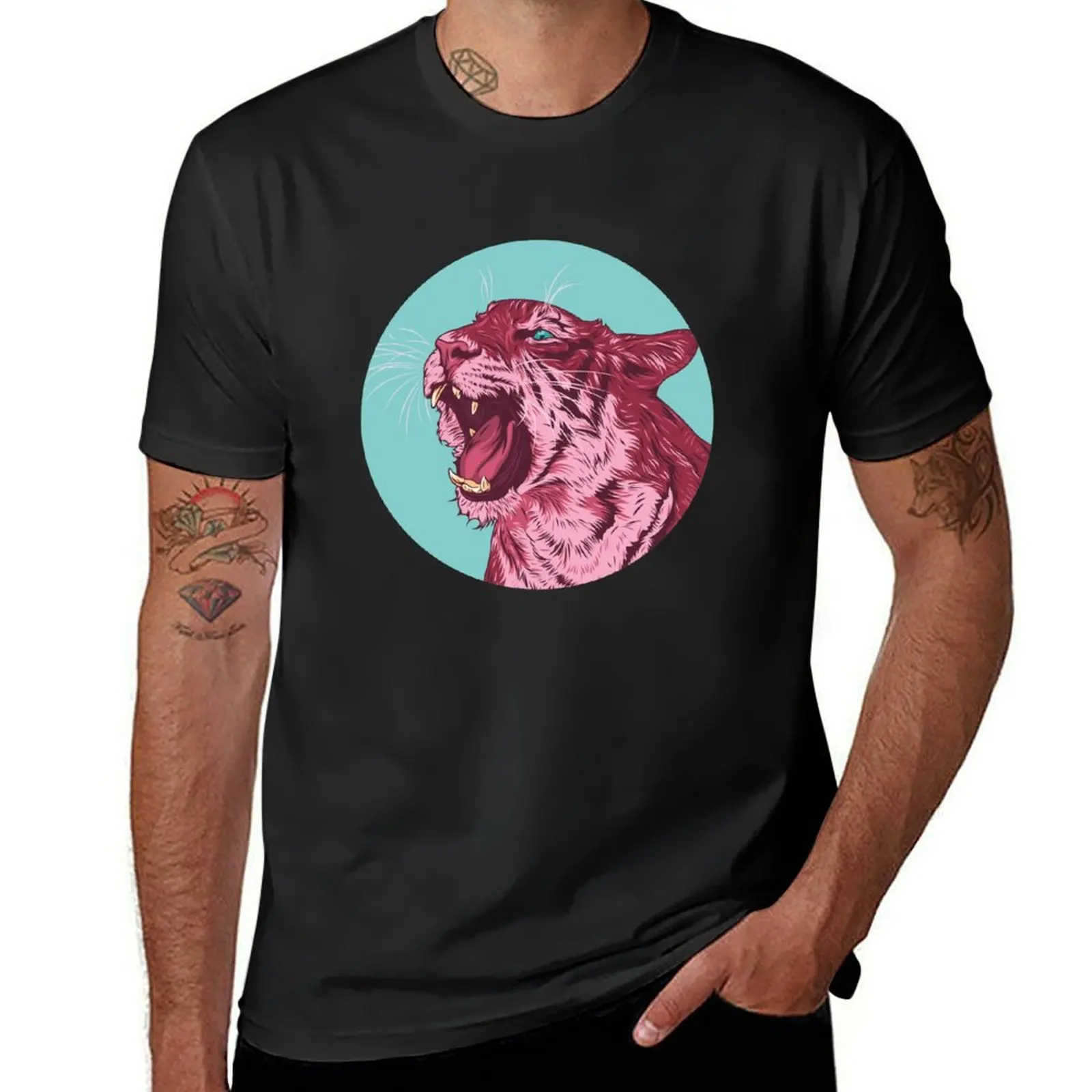 

Magenta tiger T-Shirt anime stuff tshirts personalised shirts graphic tees black t-shirts for men