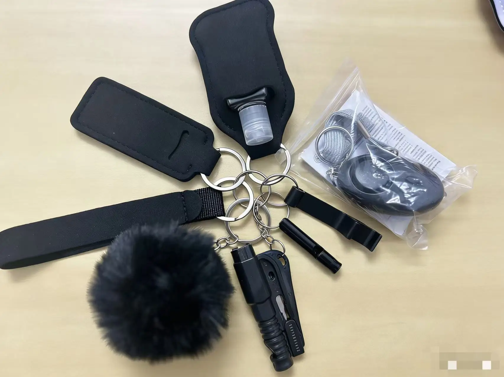 Safety Keychain Full Set Self Defense Security Keychain Set With Personal Alarm Protective Keychain Accessories For Women Girls view 6