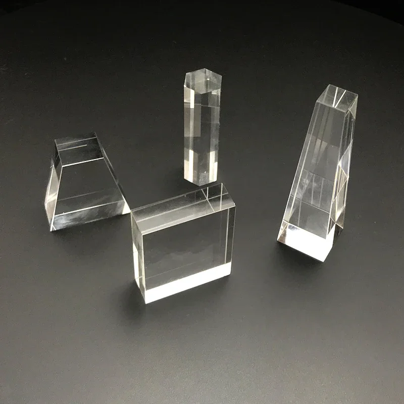 Prisma óptico de vidrio K9 personalizado para dispositivos de belleza láser cono guía de luz rectangular con artesanía de precisión