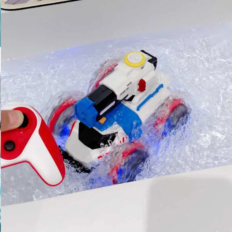 Children'S Amphibious Water Cannon Remote Control Car Boys Can Go Into The Water Off-Road Drift Water Toy, Mini Climbing Stunt