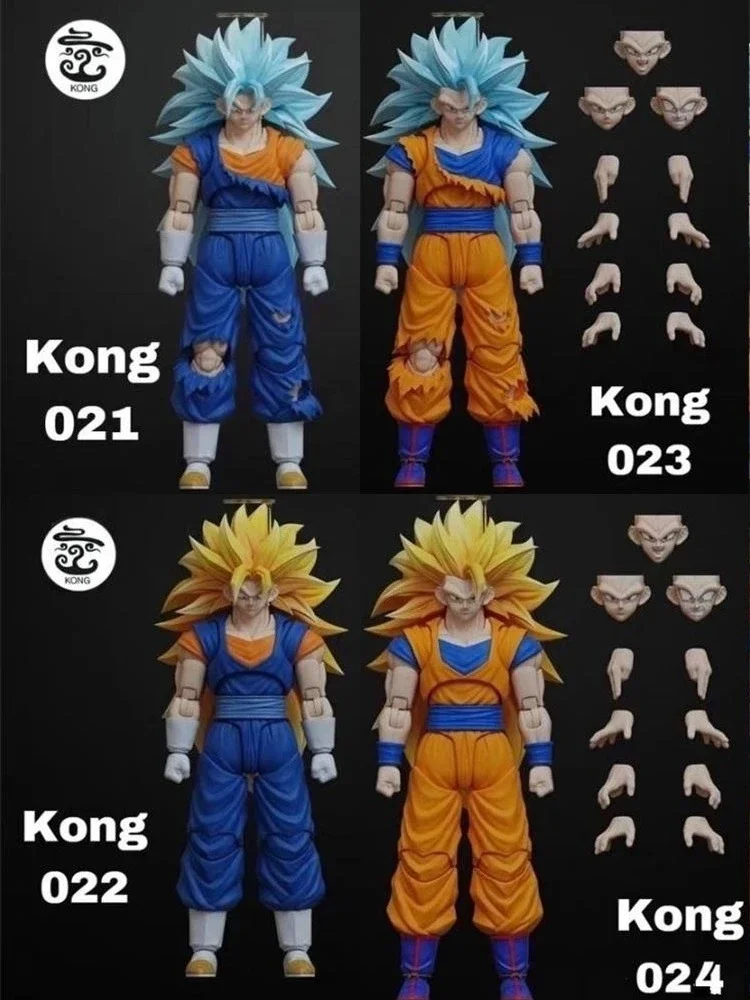 Kong Studio Beast Deities Dragon Ball Z Shf Son Goku Ssj3 Vegeta Super Saiyan Anime Action Figure Figuarts Figurine Gifts Toys