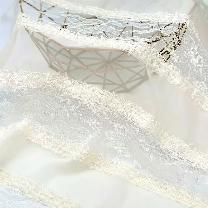 Korean Version of Sweet Lace Embroidered Fabric Women's Dress Dress Wedding Dress Chiffon Fabric Curtain Decorative Fabric