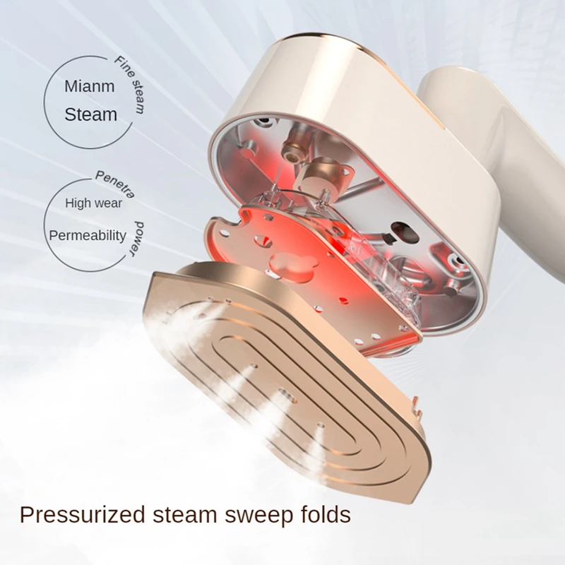 Mini Steam Iron For Clothes Portable Travel Steam Iron Small Handheld for Dry & Wet Ironing Home Travel College EU Plug