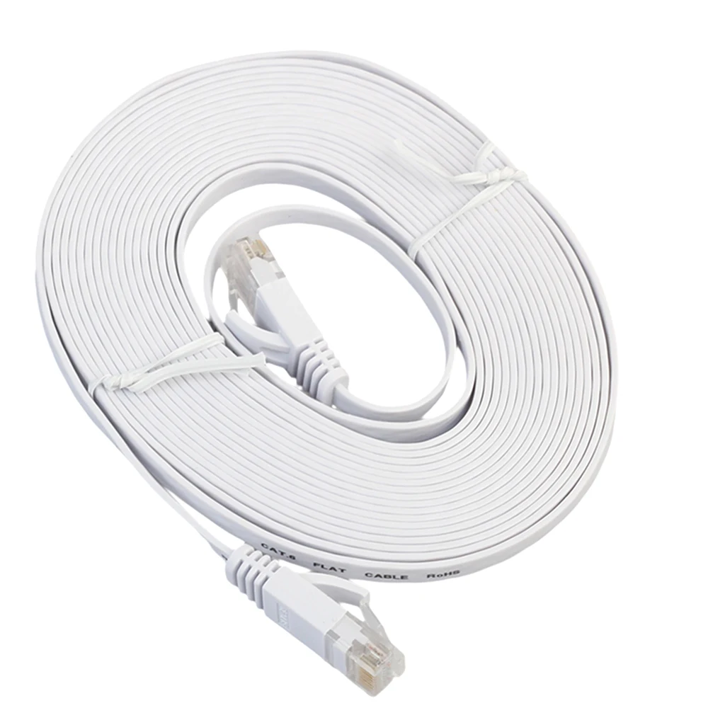 

Ethernet Cable 25 Ft Cat 6 UTP Patch Network Cable Flat Copper PVC for PC Router Switch Box