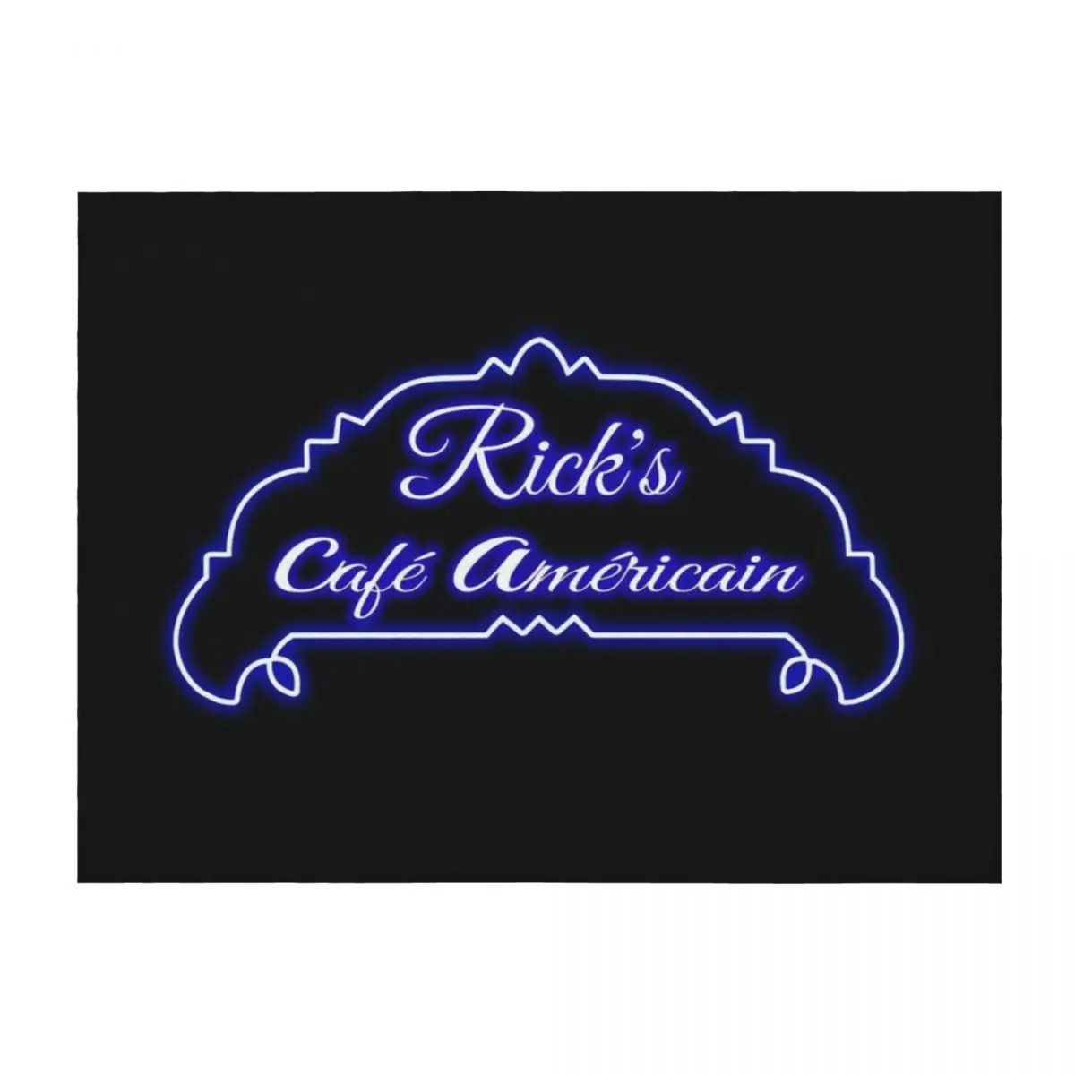 Ricks Cafe Americain letrero de neón manta pesada miércoles para sofá mantas de playa