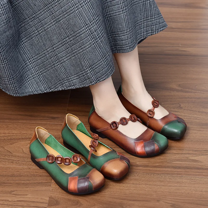 chaussures-vintage-a-bout-rond-et-semelle-plate-style-foret-avec-ceinture-en-cuir-et-empiecements-colores-style-preppy-pour-femme