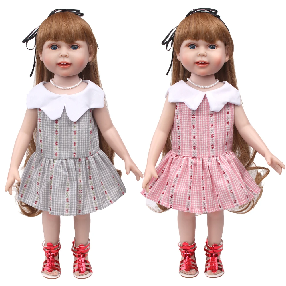 18 Inch Doll Girl Doll Collar Dress Doll Fashion Flower Element Dress Doll Shopping, Photography, Simple Dressing Doll Accessori