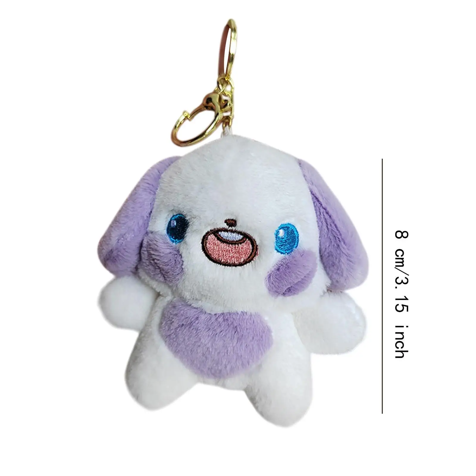 Plush Doll Keychain Adorable Stuffed Doll Keyring Plush Keychain Cartoon Dog for Birthday Gifts Decor Purse Handbag Women Girls