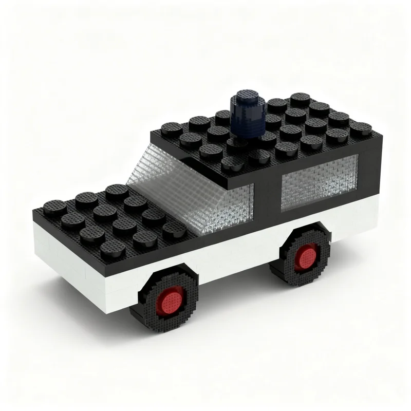 5082PCS MOC City Champions Super Car Supersized Scale Classic Town Police Van No 644 Model Technology DIY Assembly Bricks Gift