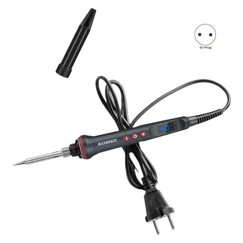 HANDSKIT 90W Portable Electric Soldering Iron Electric Soldering Irons With High Temperature Head Cover 220V EU Plug