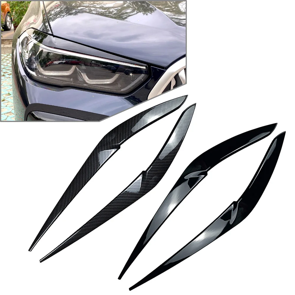 

2Pcs Car Front Fog Light Lamp Eyebrow Cover Trim Decoration For BMW X5 G06 2018-2022 For BMW X6 G06 M50i M50d 2019-2022