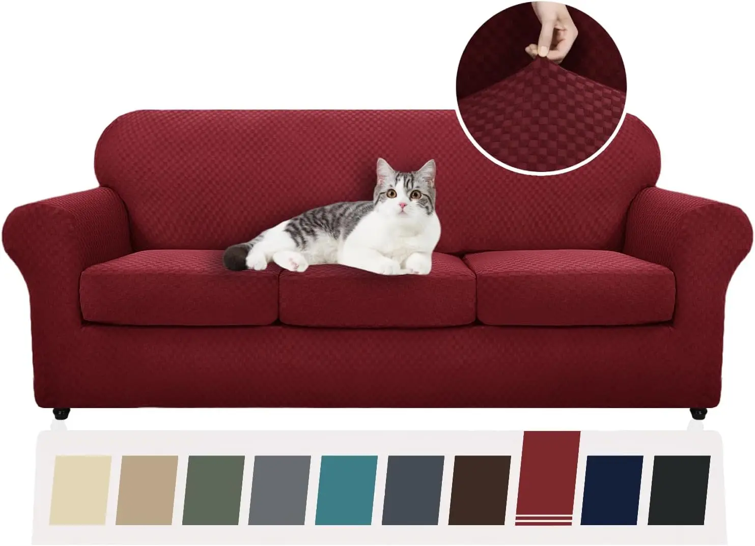 

Новейшие клетчатые чехлы для диванов из 4 предметов для 3 подушек, эластичные утолщенные чехлы для диванов для собак, домашних животных, эластичные чехлы