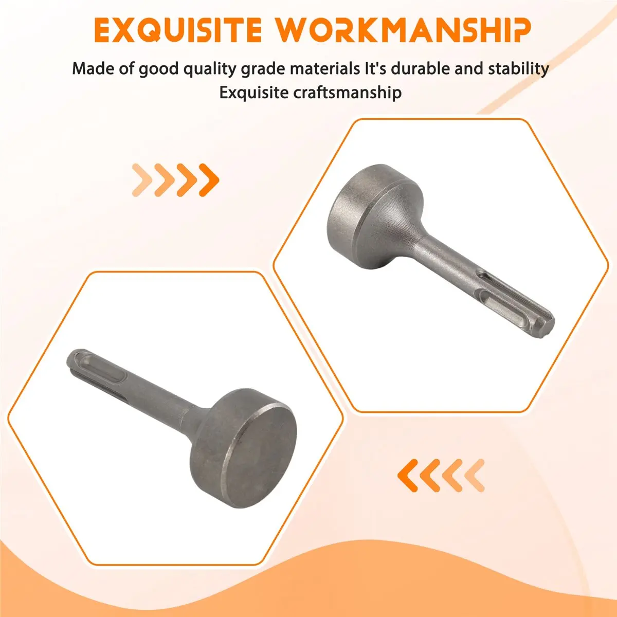 HGHO SDS-Plus T Post Ground Rod Driver, Drill Bit Driver Hammer Drill Rod Converter for Hammer Drill Grounding Rods F