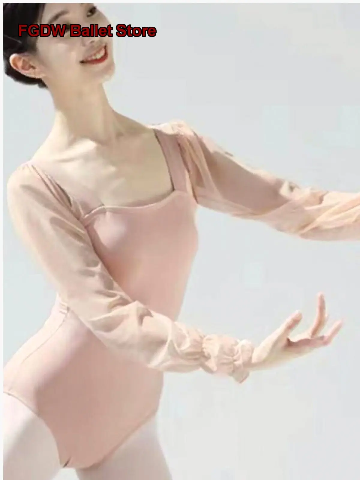 Women's Adult Ballet Leotard Mesh Half Skirt Dance Dress Gymnastics Leotard Art Exam Basic Training Body Suit Practice Leotard