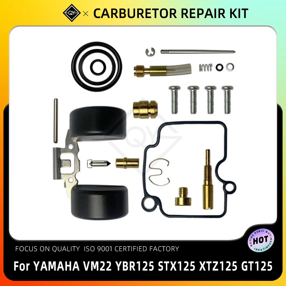Kit de reparación de carburador de diafragma de junta de sellado de carburador de motocicleta para YAMAHA VM22 YBR125 STX125 XTZ125 GT125 YES 125 125CC