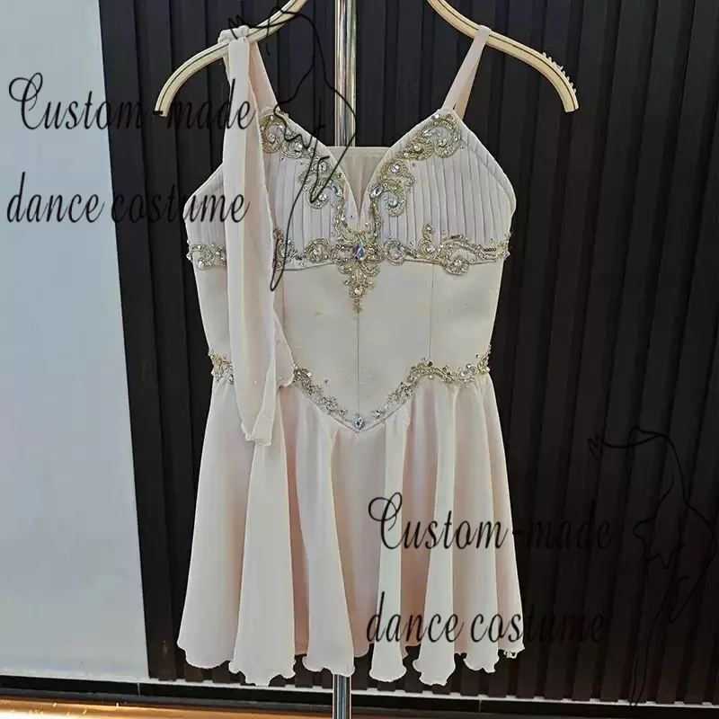 Champagne colored Cupid magic talisman variation ballet skirt performance short skirt performance costume customization