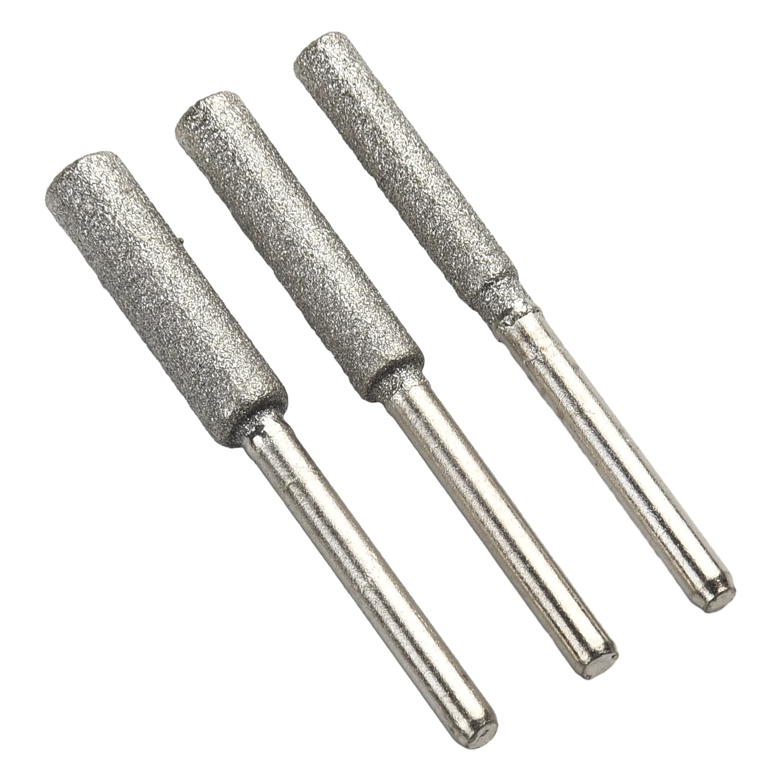 6pcs 4/4.8/5.5mm Chainsaw Sharpener Diamond Cylindrical Burr Chain Saw Sharpening Grinding Head For Handheld Grinder