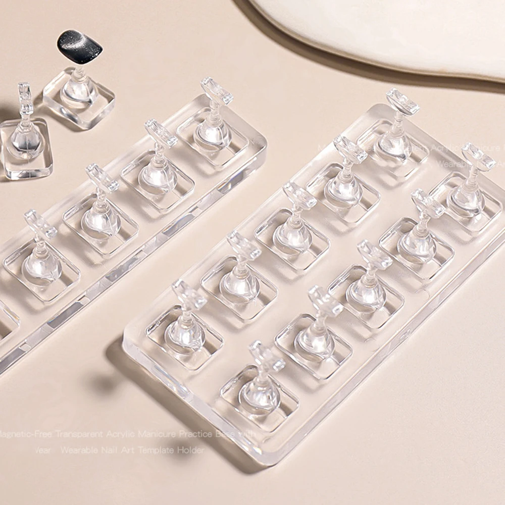 

5/10 шт., немагнитная подставка для накладных ногтей, прозрачная акриловая подставка для дизайна ногтей, демонстрирующая полка для маникюра, инструменты для салона «сделай сам»