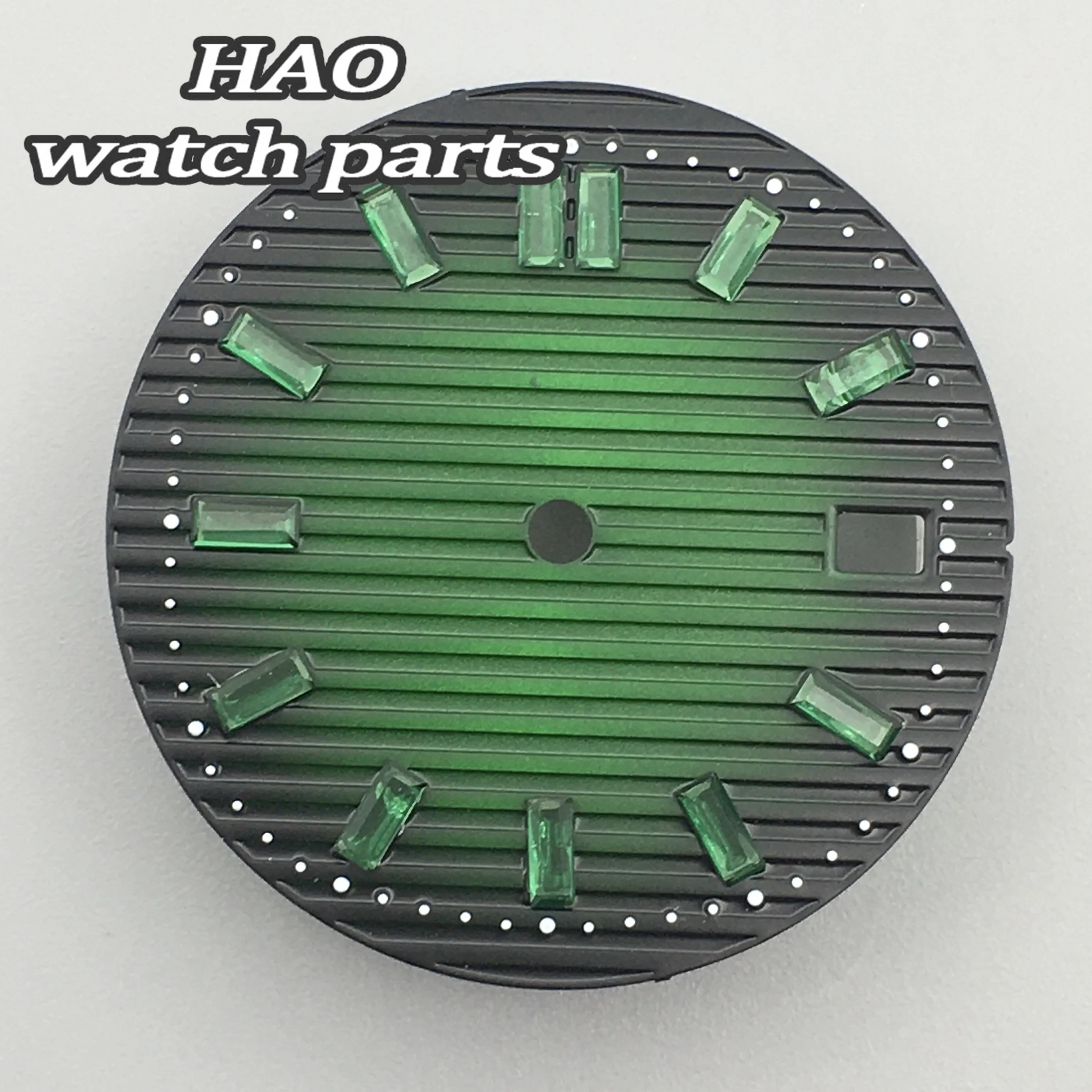 ساعة BLIGER29mm باللون الأبيض والأخضر والأسود تناسب حركة NH35 NH36 تناسب تاج الساعة 3 وتاج الساعة 3.8