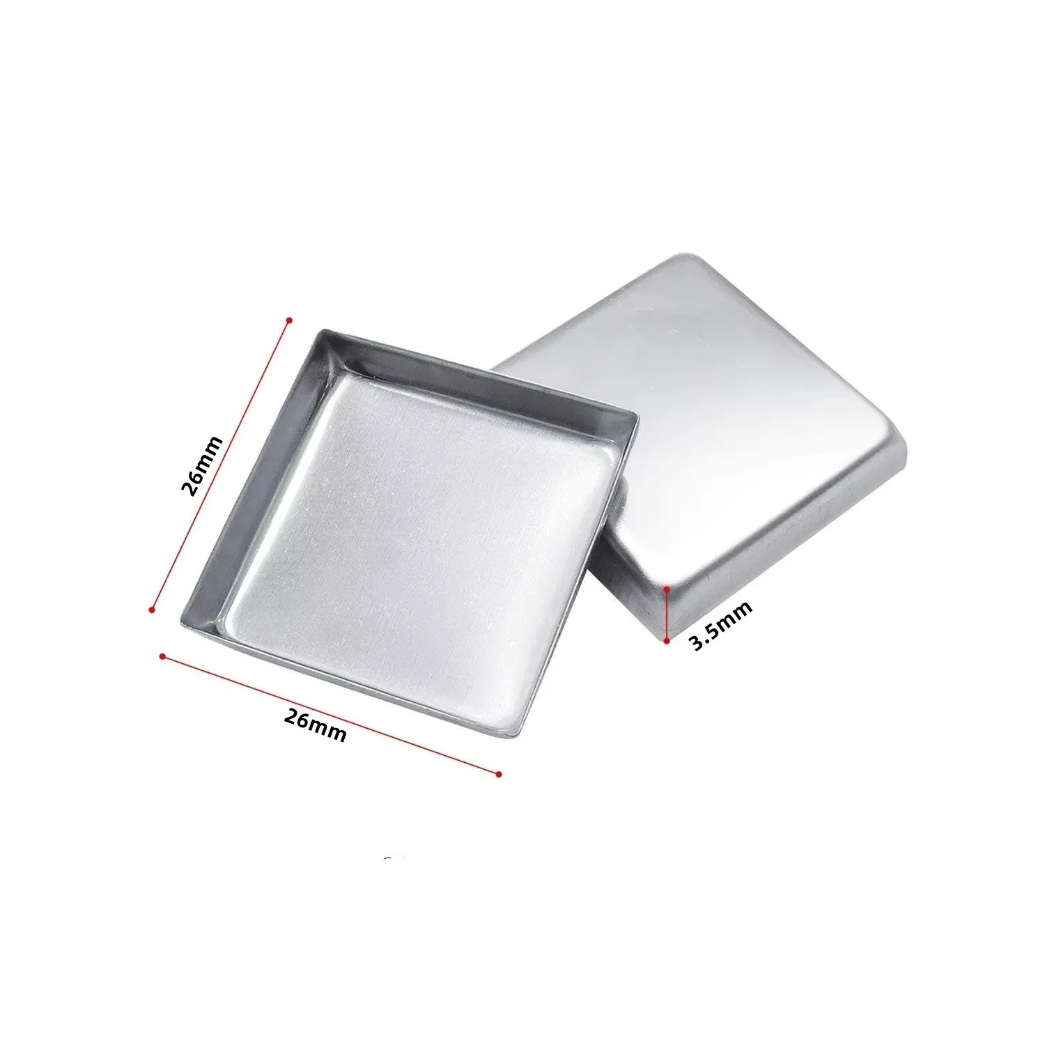 100 sztuk puste okrągłe metalowe blaszane patelnie paletowe okrągłe metalowe patelnie kosmetyczne patelnie do cieni do powiek do palety cieni do powiek magnetyczna paleta do makijażu — zdjęcie 7
