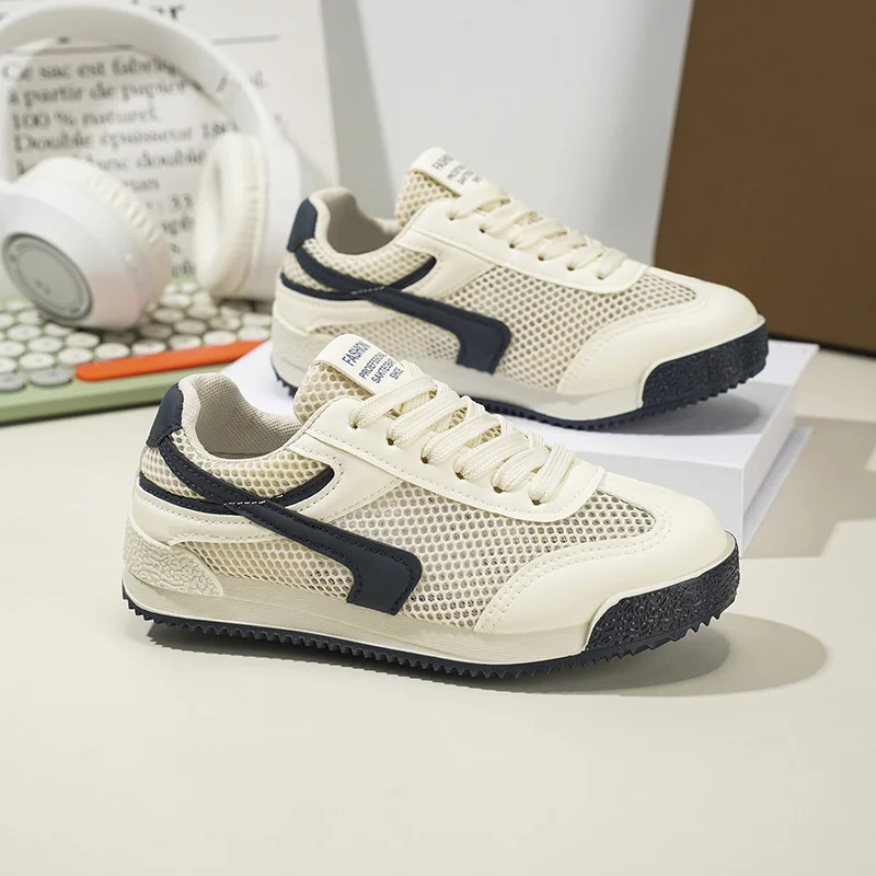 

Boys Outdoor Sports Shoes Summer Breathable Mesh Flexible Sole Anti-collision Toe Wear-resistant Training Footwear