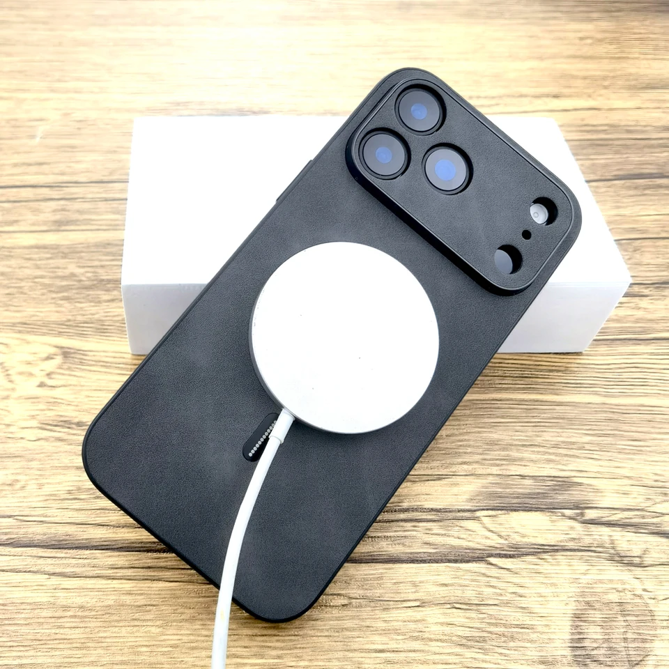 Funda de lujo de cuero Retra para iPhone 17 Air 16 E 16E 15 14 13 12 11 Pro Max 17Pro 16Pro Magsafe carga inalámbrica 5