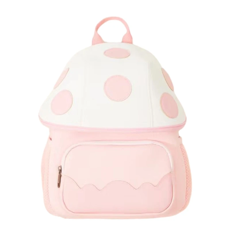 Travel Pack Cartoon Mushroom Backpack Children Bag with Reflective Stripe Kindergarten School Bag Small Daypack Rucksack