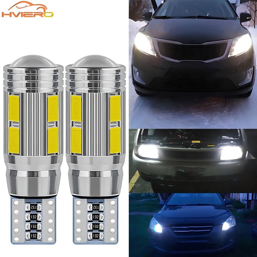 

2 шт. автомобиль T10 Canbus 194 W5W 10SMD парковочный боковой светодиодный указатель поворота белый автоматический номерной знак лампа багажника купольная лампа для чтения 12 В