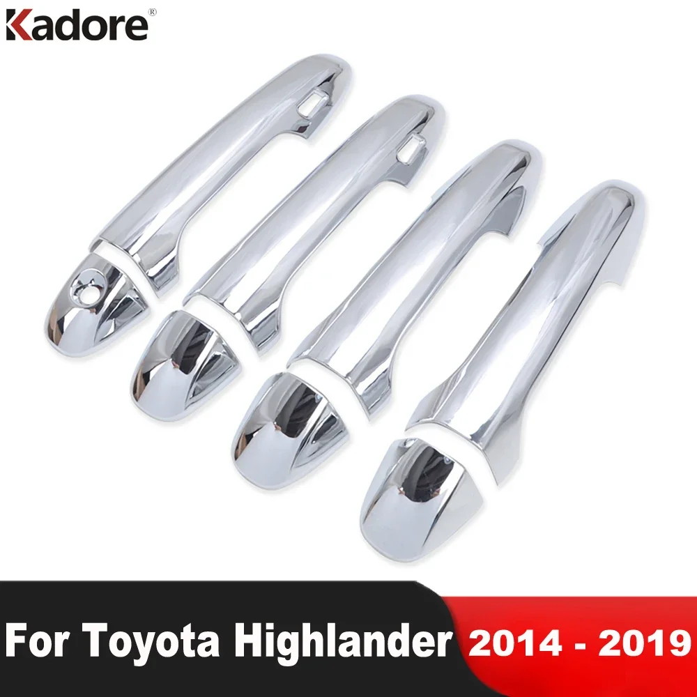 

Для Toyota Highlander 2014 2015 2016 2017 2018 2019 хромированные накладки на дверные ручки автомобиля, накладка на боковые ручки, аксессуары